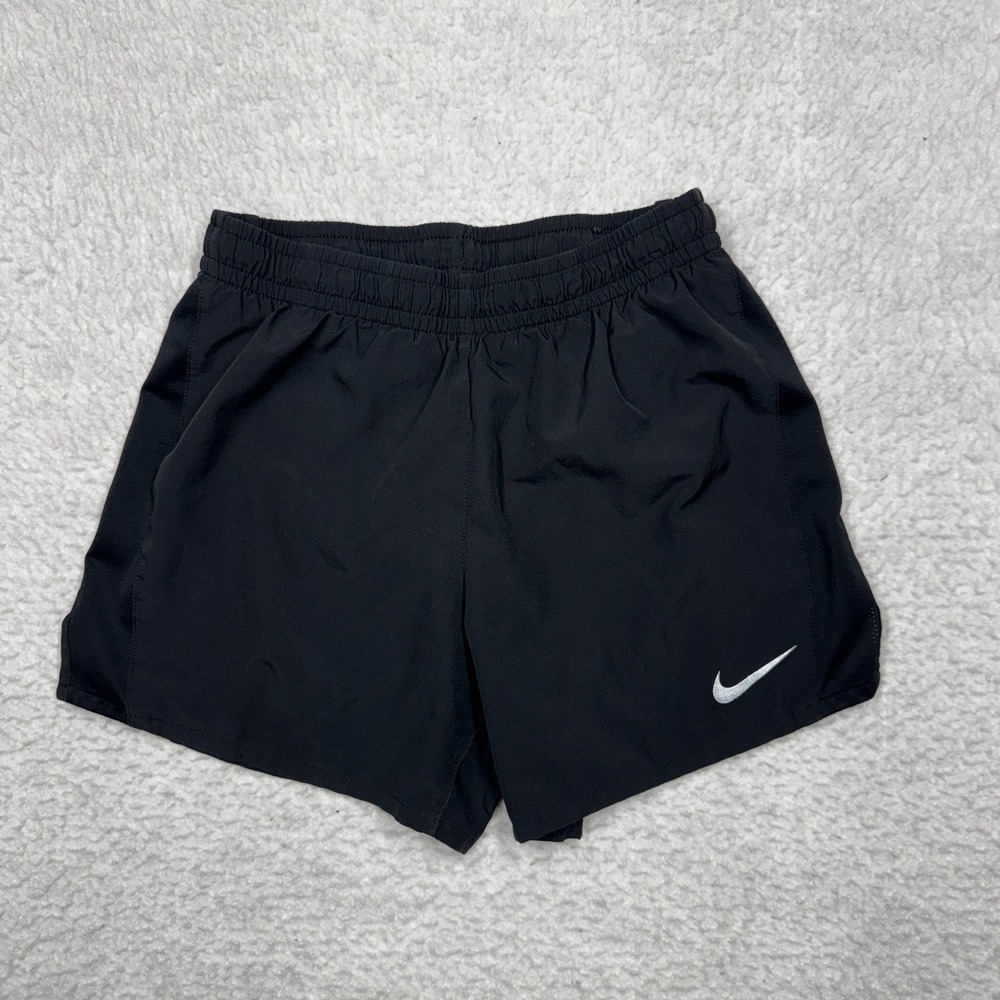 Nike Black Athletic Running & Jogging Shorts Lined Youth Girls Size XL 4" Inseam